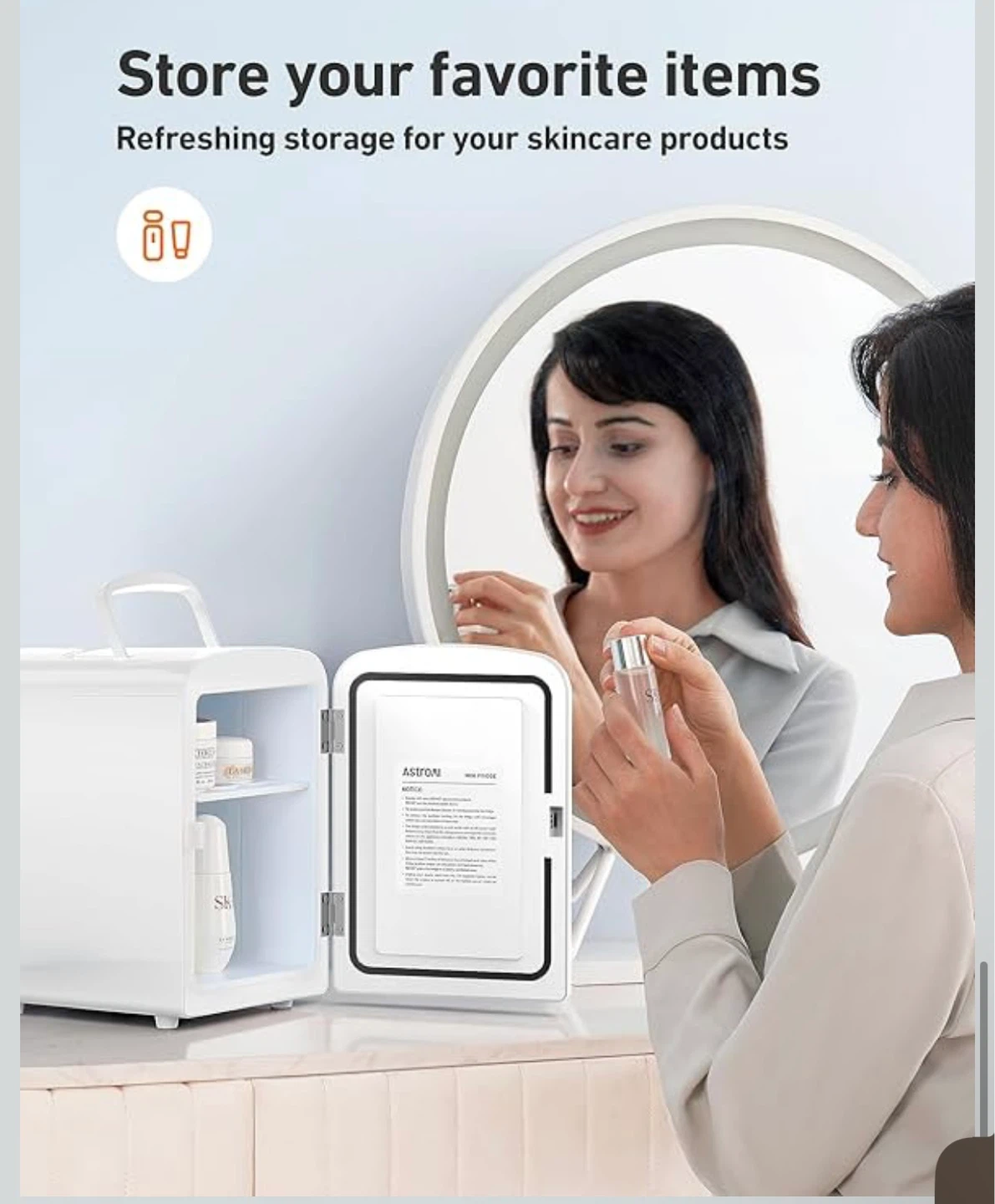 ASTROAI Mini Fridge 4L White - photo 4