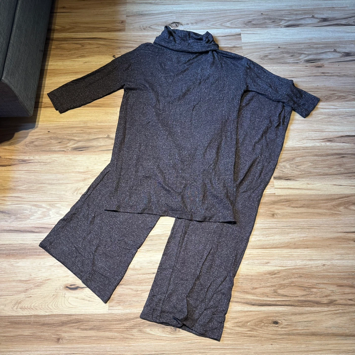 SOYACONCEPT Brown Grey Turtleneck Sweater and Pants Set