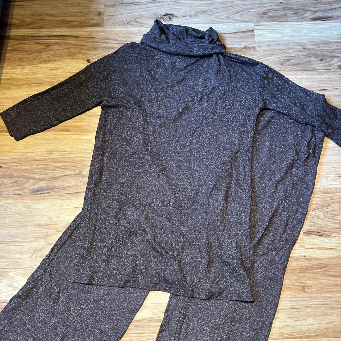 SOYACONCEPT Brown Grey Turtleneck Sweater and Pants Set - photo 2