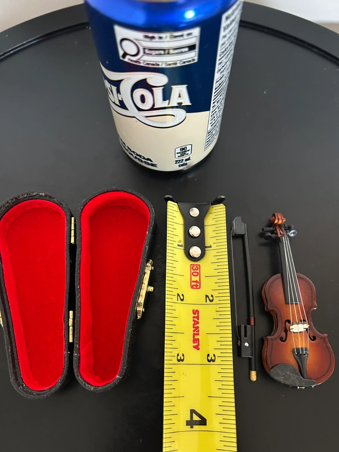 Miniature Decor Violin with Case and Bow - 3.25"  Replica - photo 3