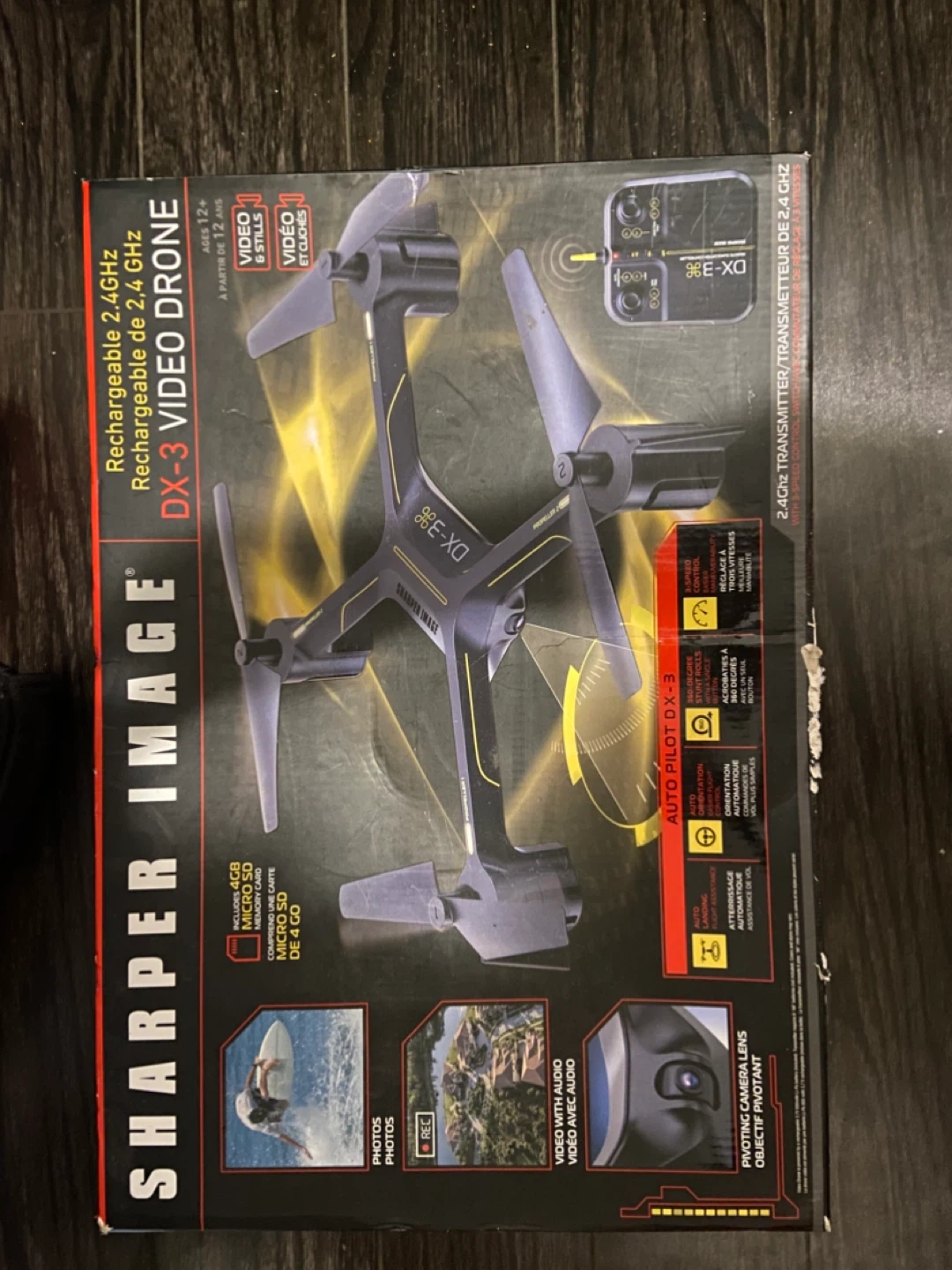 Sharper image dx-3 video and audio drone with controller