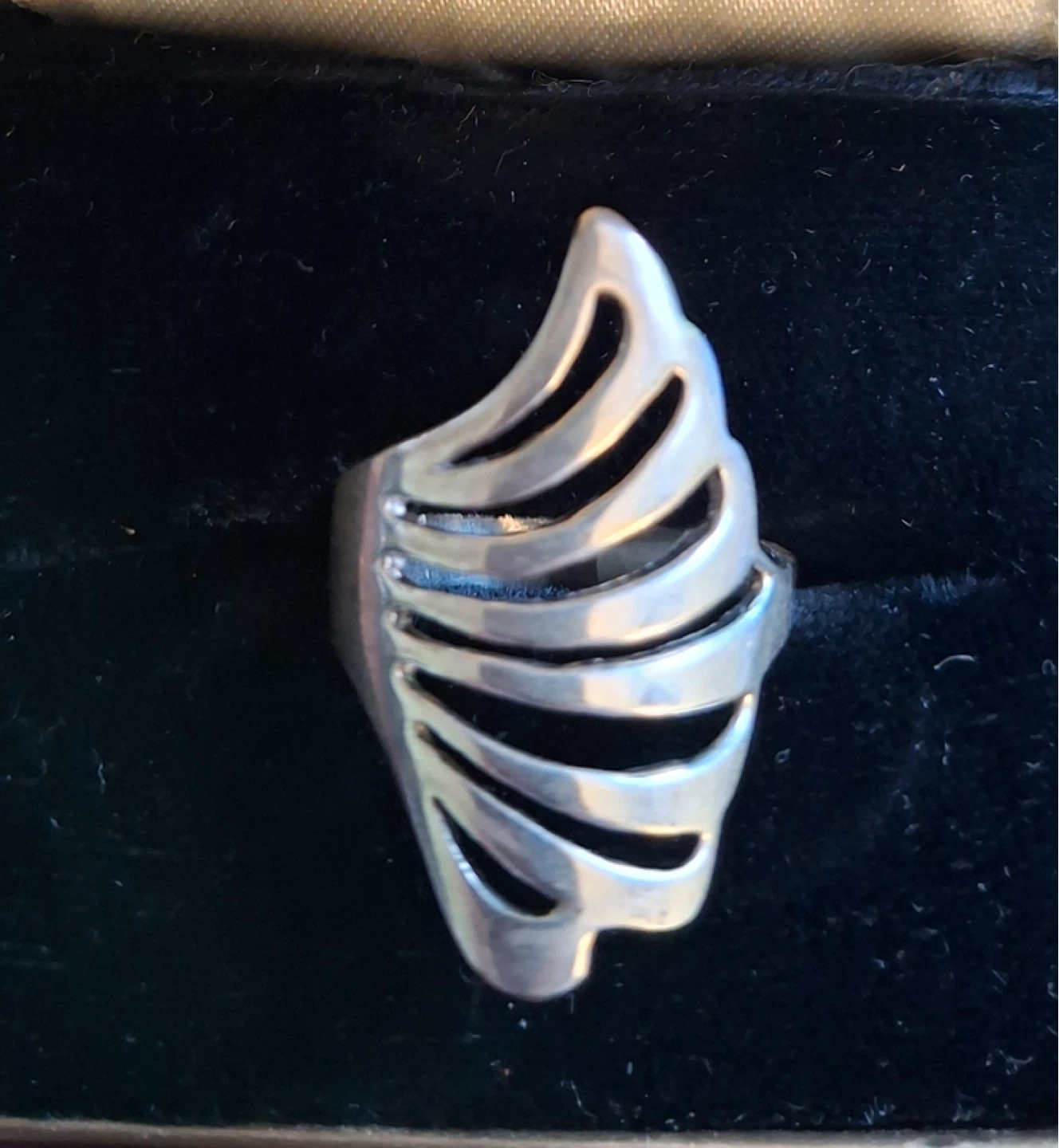 Silver statement ring (stamped 925)