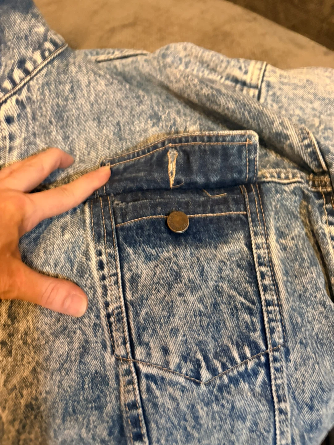 #cleanout  Vintage Acid wash Denim Jacket - photo 5