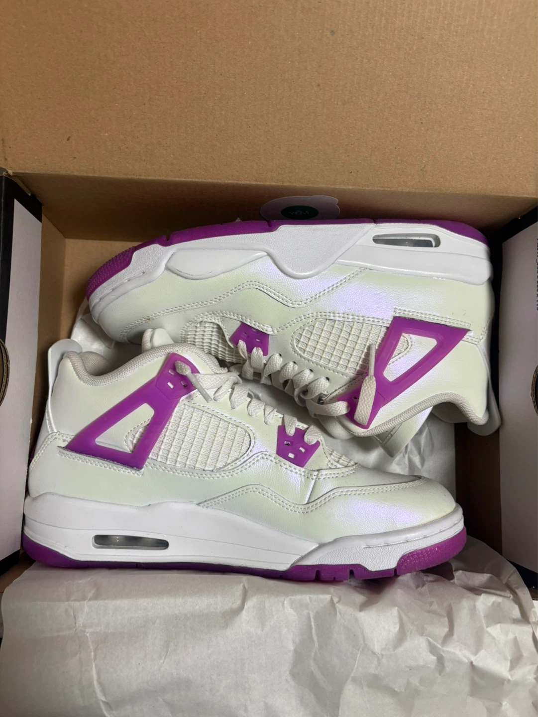 Air Jordan 4 Retro GS 'Shimmer' White/Purple