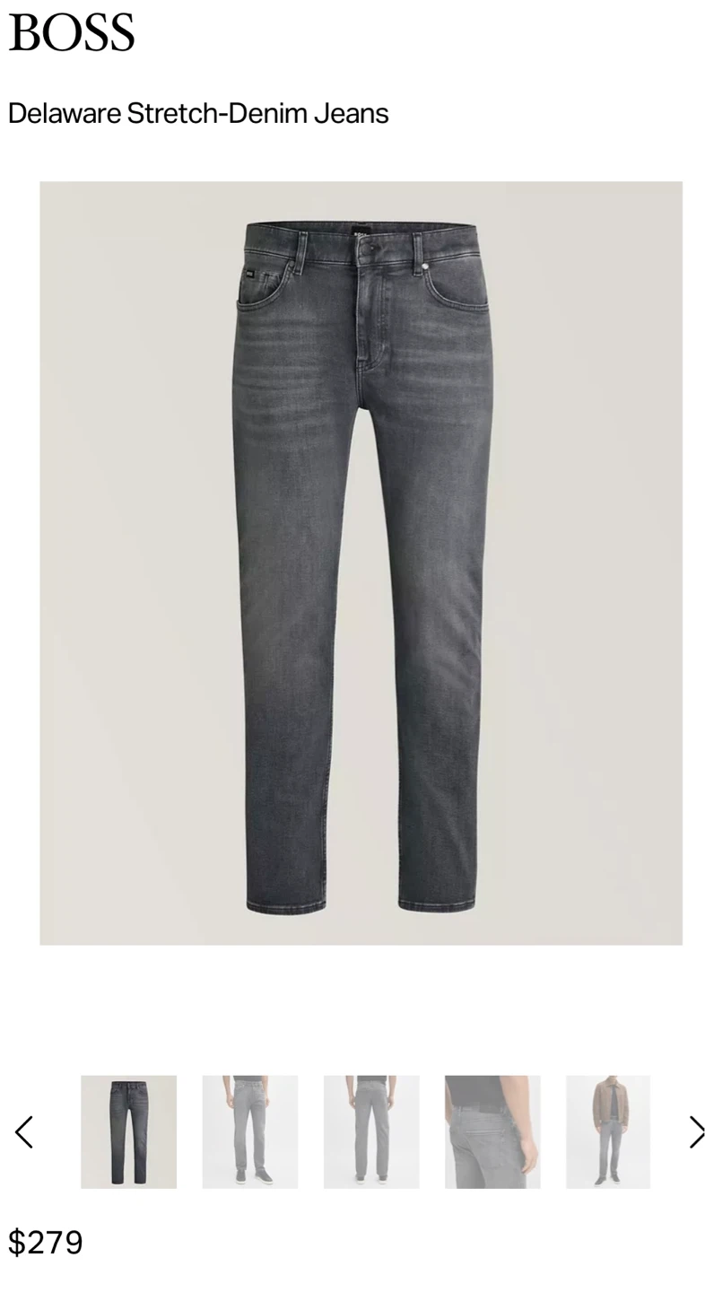 BOSS Hugo Boss Delaware Stretch Denim Jeans Size 32/32 - photo 4