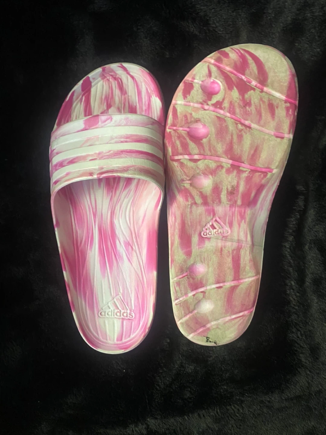 Adidas Women’s Adilette Aqua Marbled Slides - Size 8 - photo 2