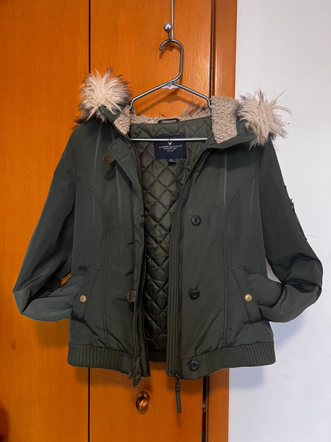 American Eagle Hooded Bomber Jacket