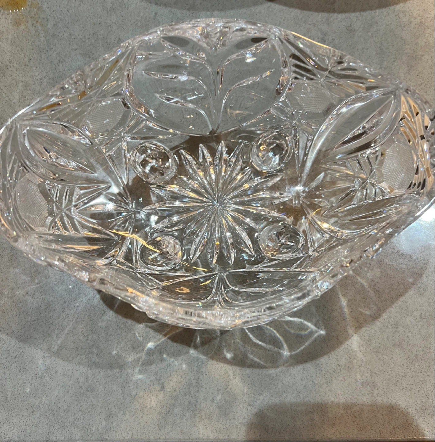 Crystal glass serving bowl - photo 2