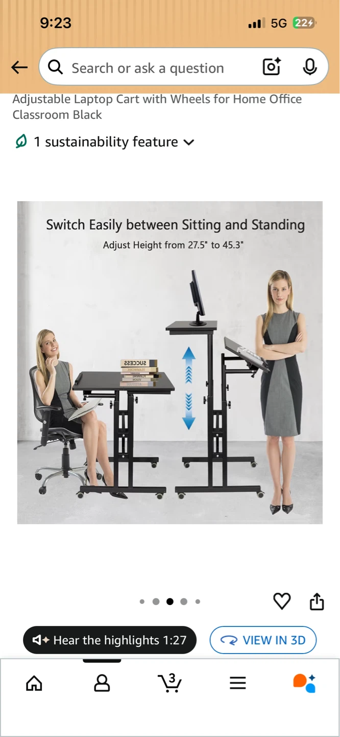 (TODAY!!)Standing Laptop Desk with Charging Station - photo 5