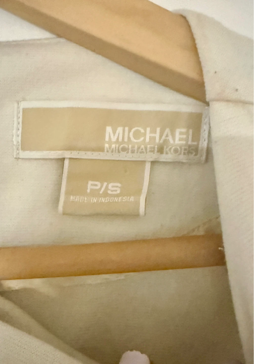 Michael Michael Kors Cream Polka Dot Top Size P/S - photo 3