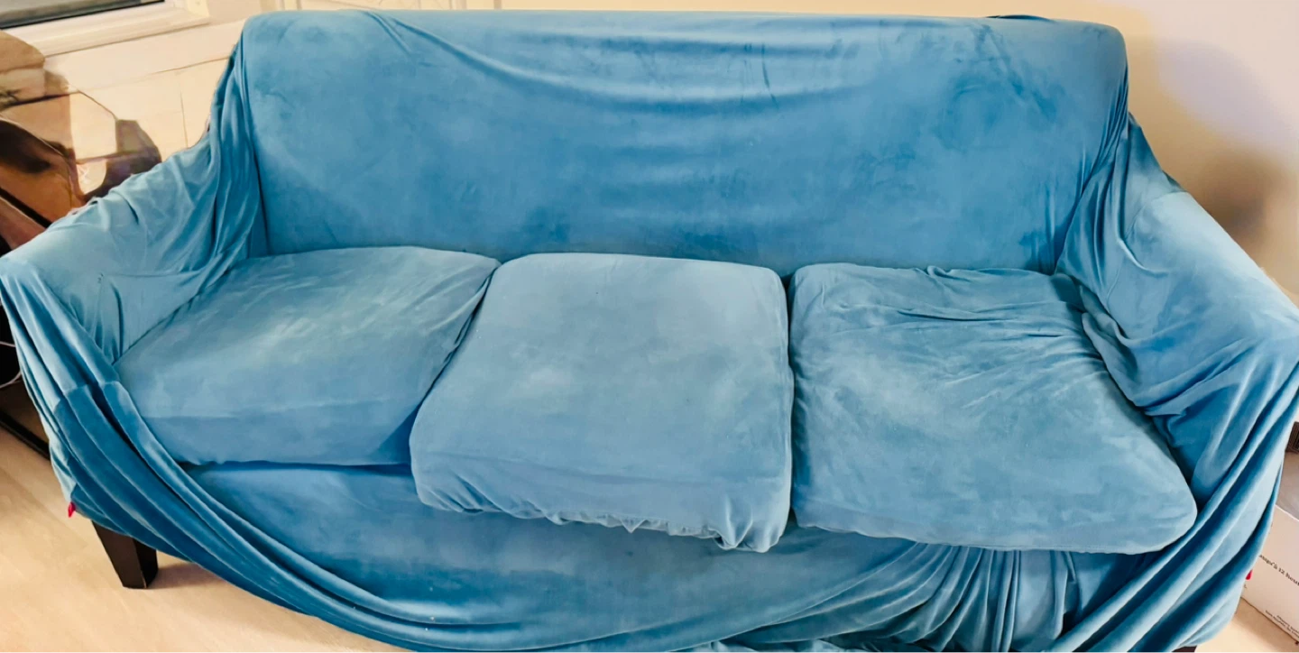 3-Seater Sofa – Comfortable & Sturdy (With Cover)
