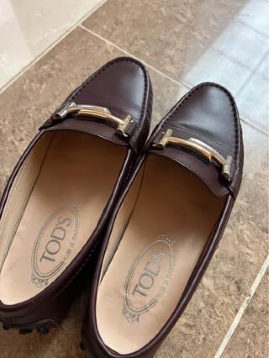 TOD'S Women's Dark Brown Leather Loafers Size 36 - photo 3