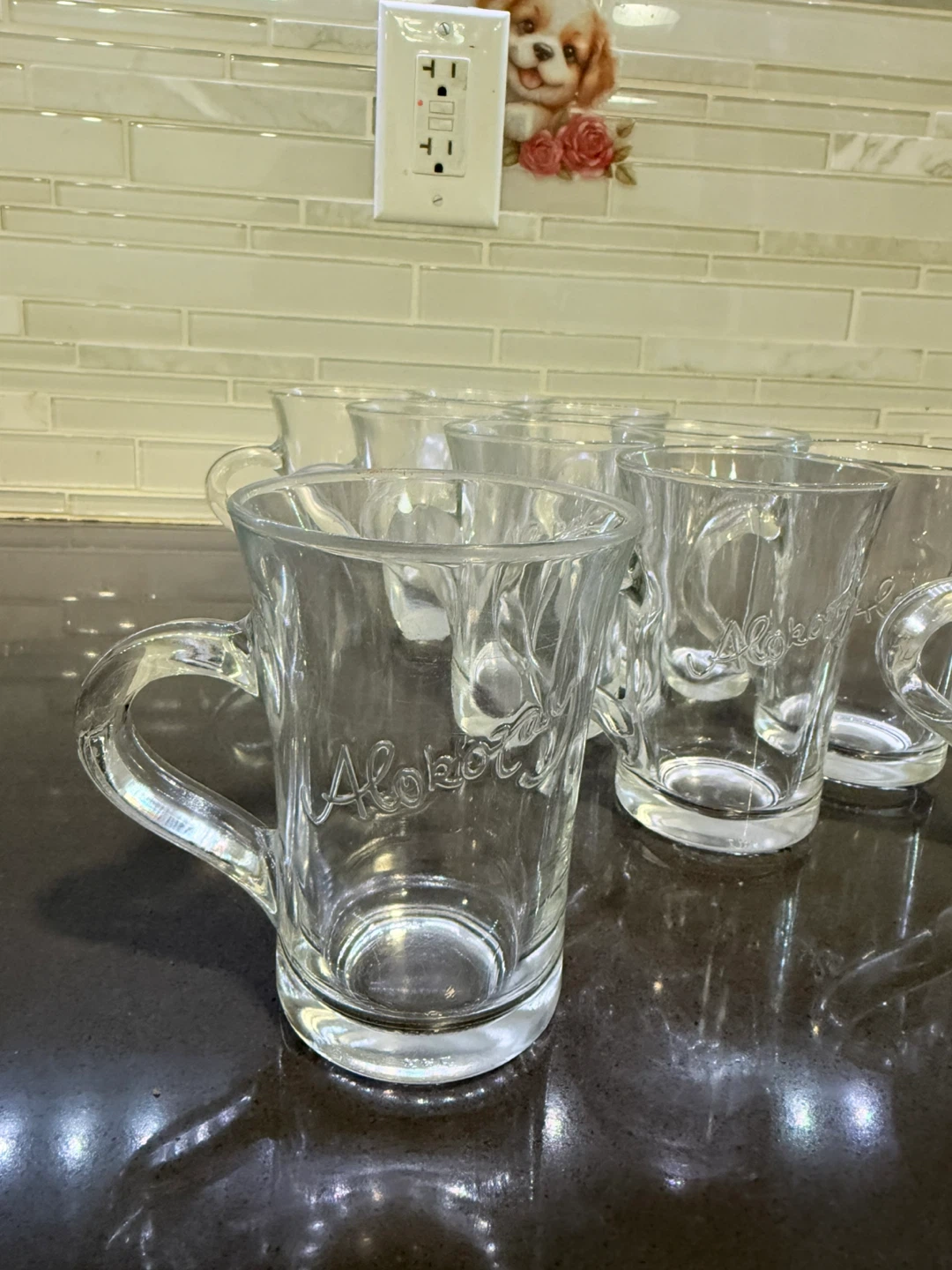 Set of 10 Clear Glass Tea/ Coffee Mugs - photo 2