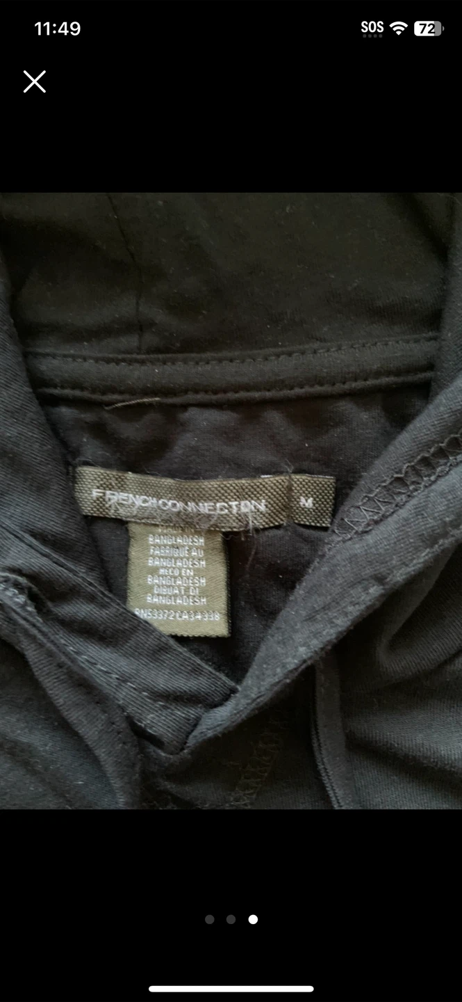 French Connection Black Hoodie - Size M - photo 2