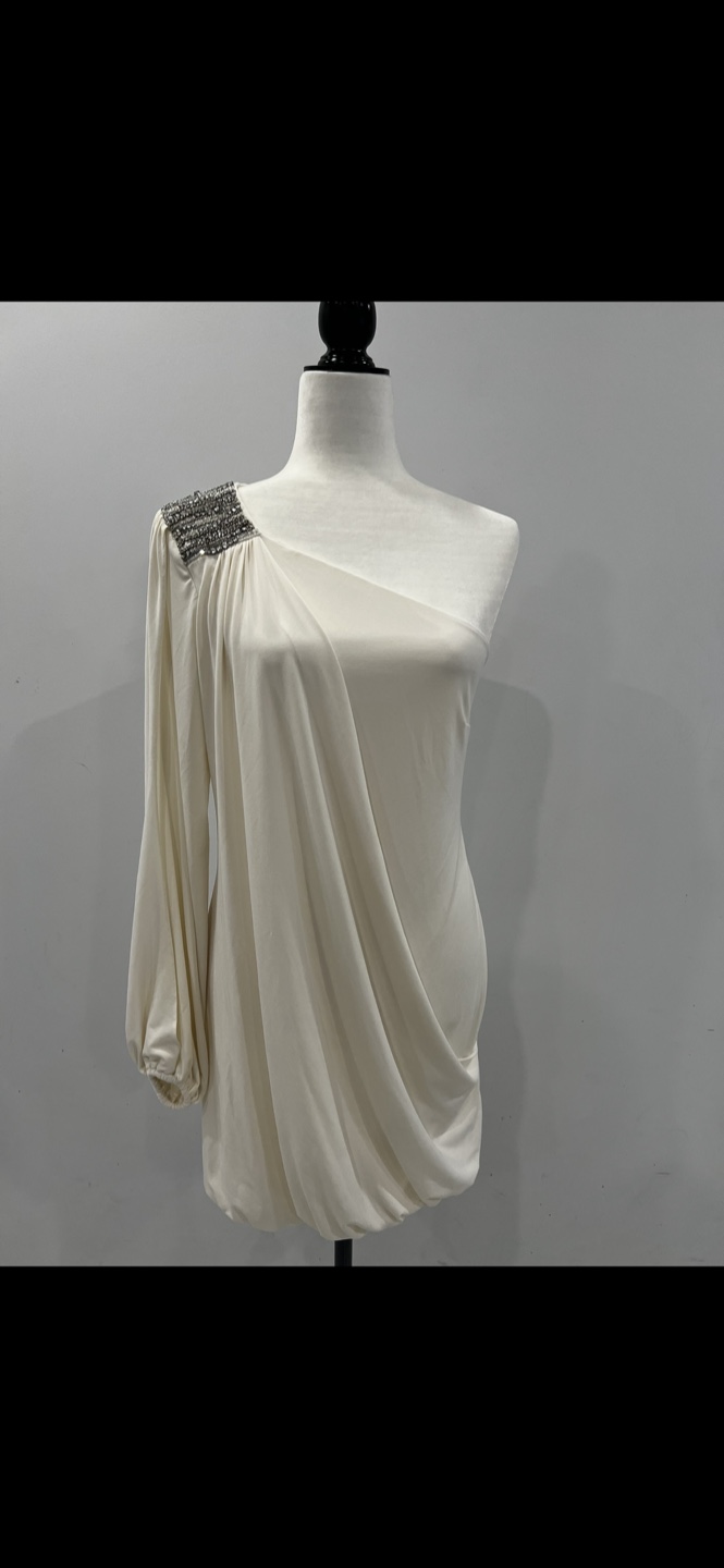 Laundry by Shelli Segal One-Shoulder Embellished Dress Size 6