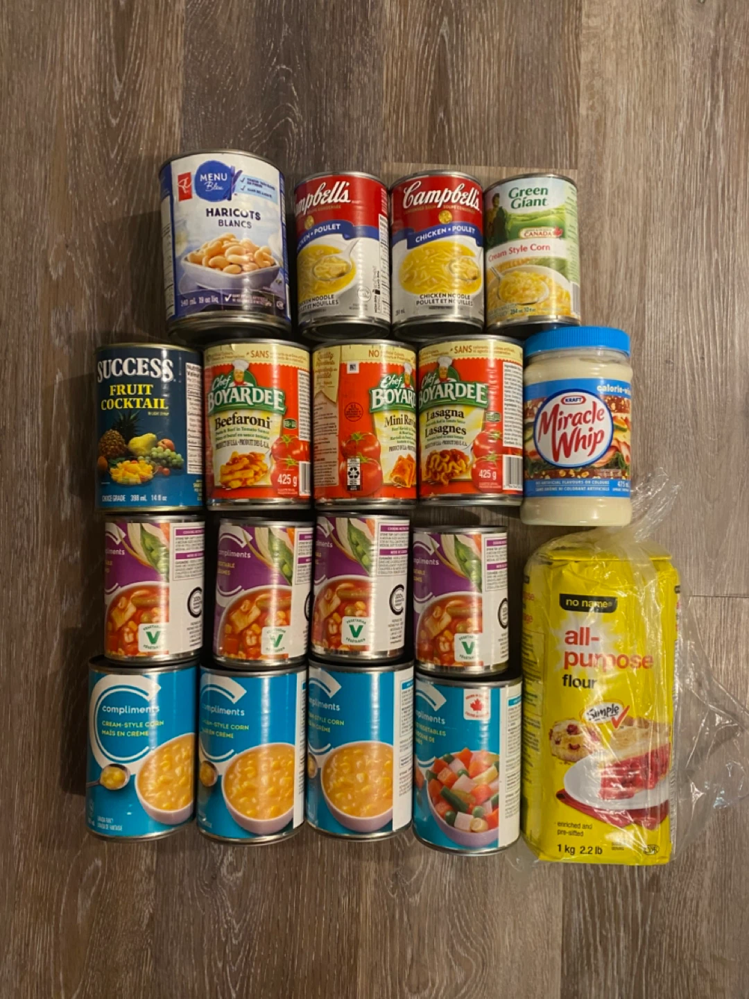 Assorted Canned Goods & All-Purpose Flour