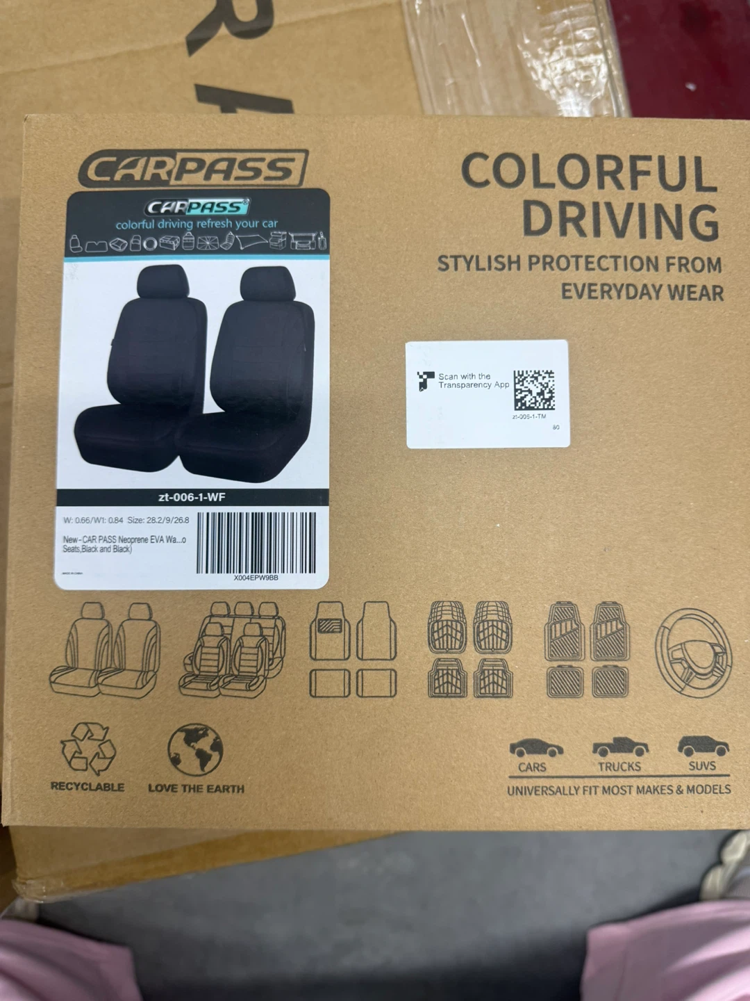 CARPASS Neoprene EVA Car Seat Covers - Black