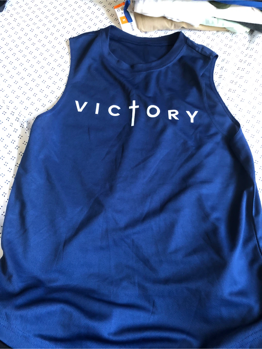 Blue Victory Athletic Tank Top