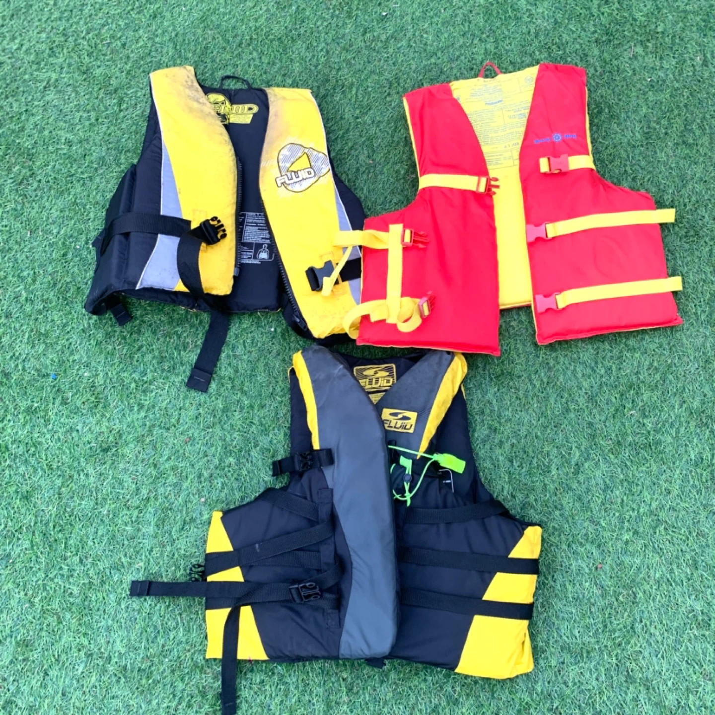 Life Jackets PFD XL Adult Water Safety Vest Boating 3 Jackets