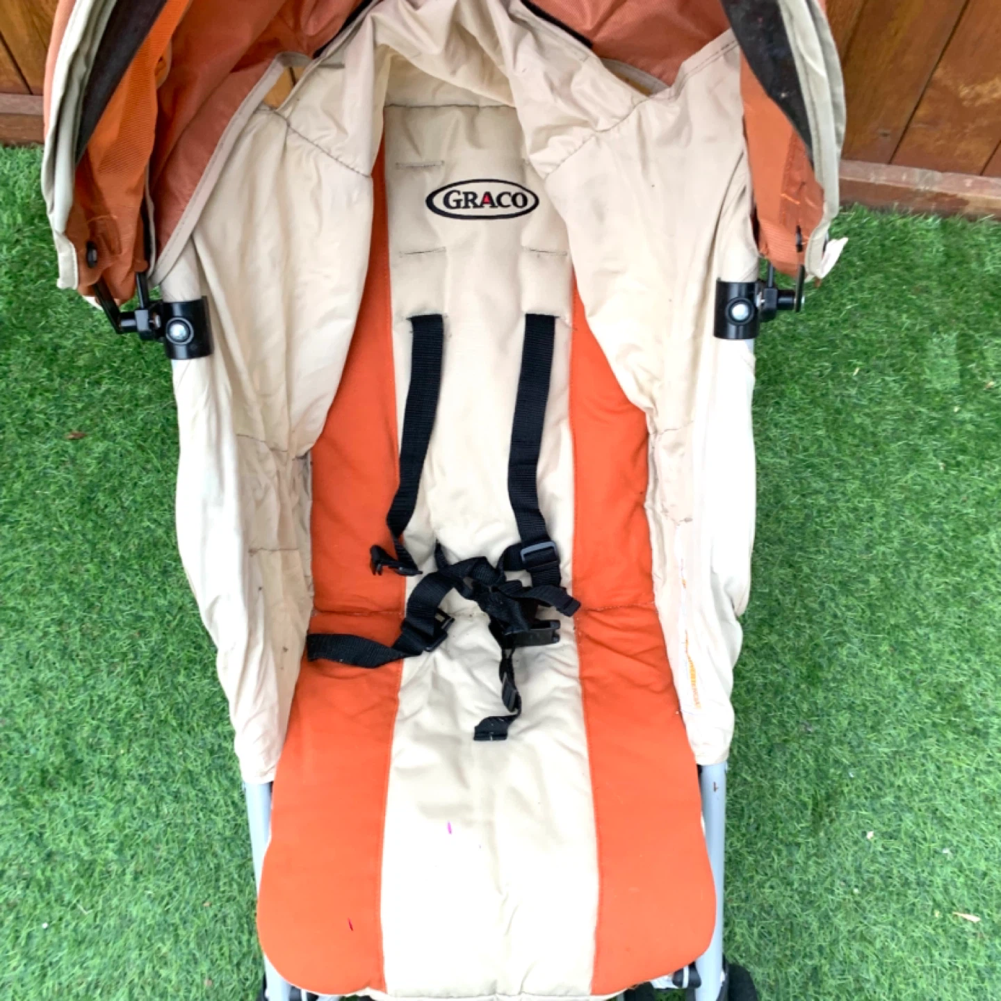 Baby Stroller Lightweight Foldable Travel Stroller Orange Tan - photo 4