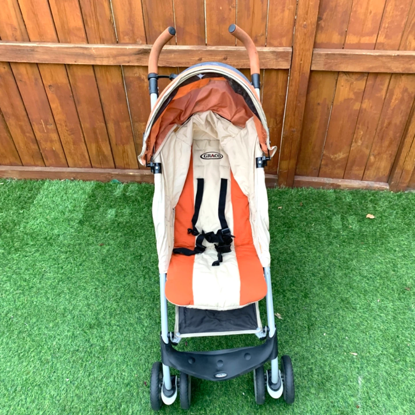 Baby Stroller Lightweight Foldable Travel Stroller Orange Tan - photo 3