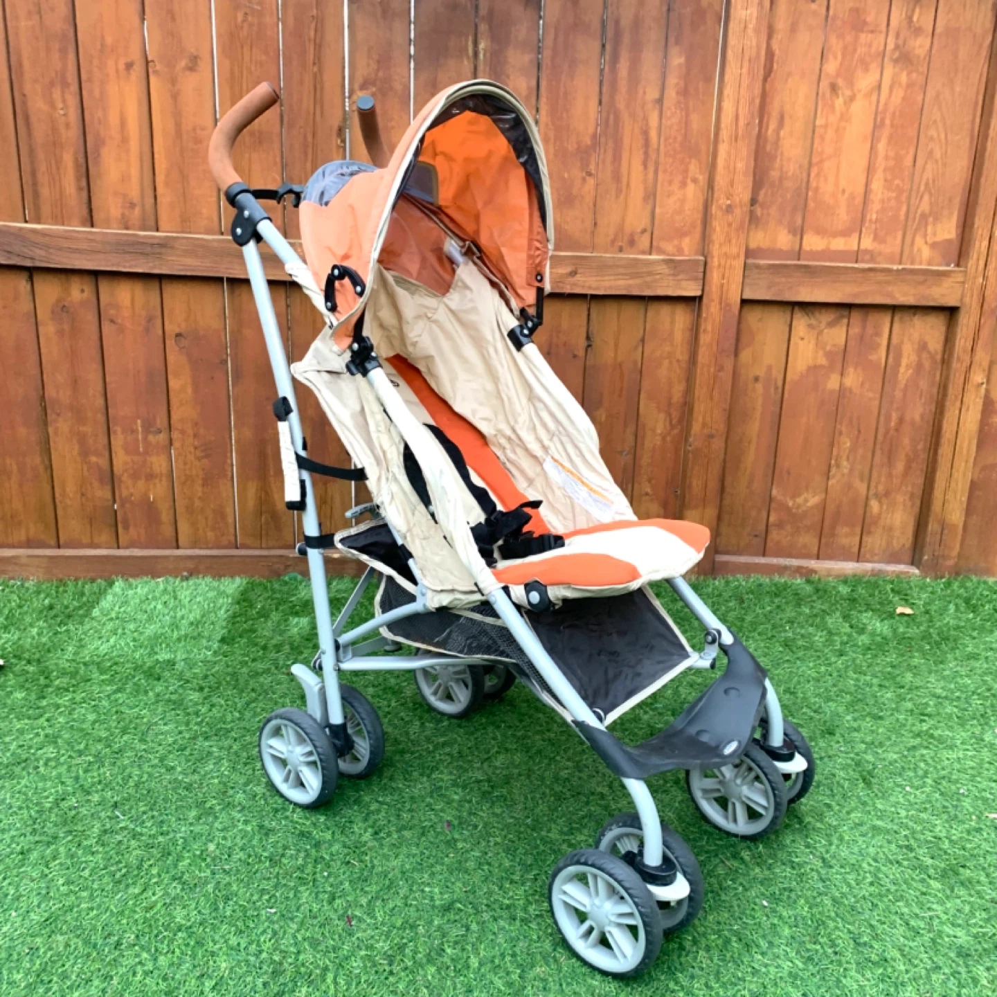 Baby Stroller Lightweight Foldable Travel Stroller Orange Tan - photo 2