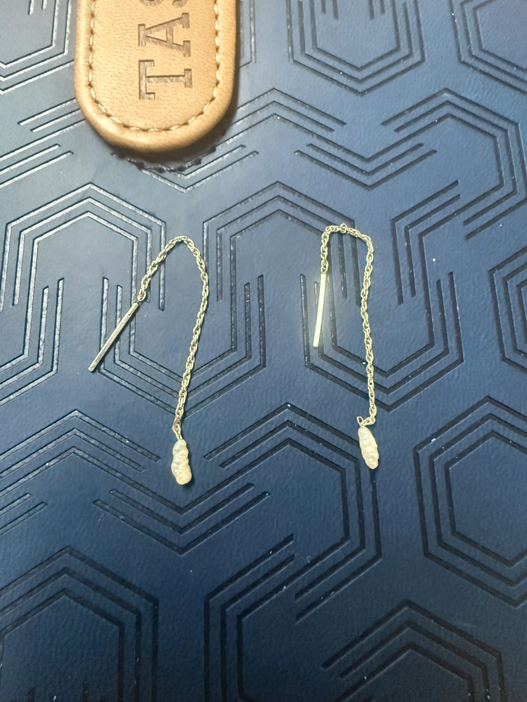 Sterling Italian Silver Pearl Threader Earrings