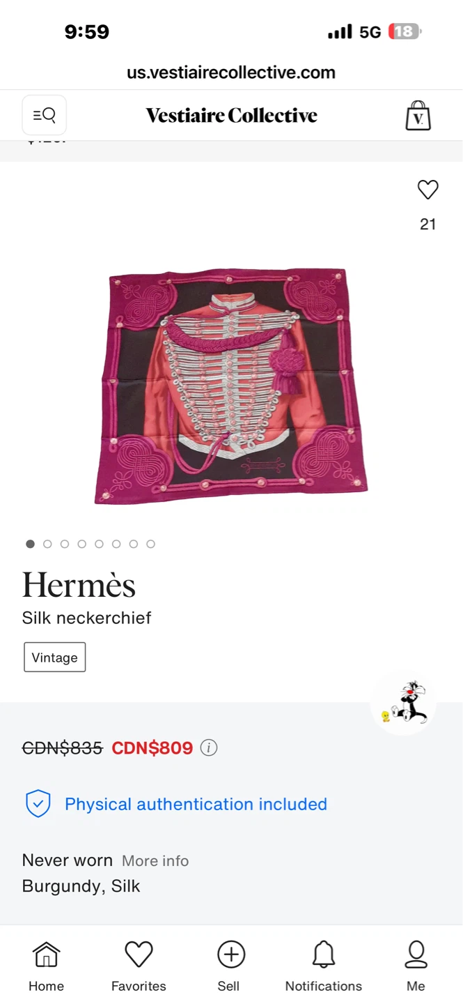Authentic Hermès "Brandebourg" silk scarf - photo 5