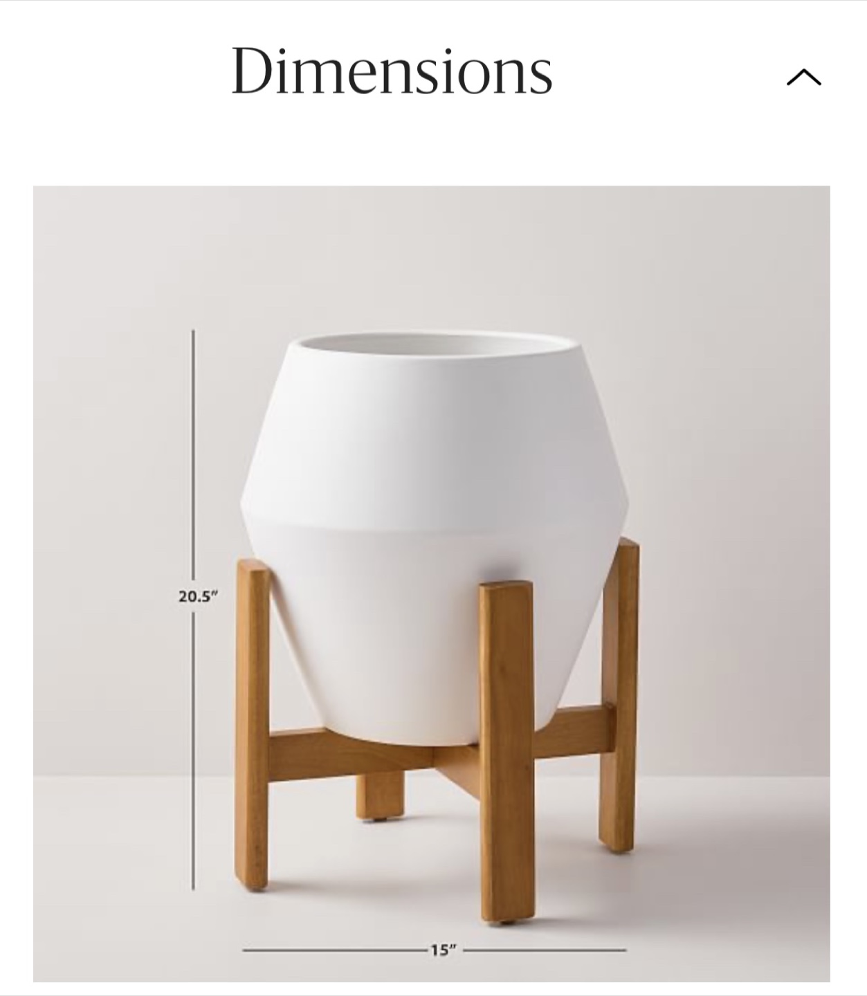 West Elm Blue Ceramic Pot with Stand