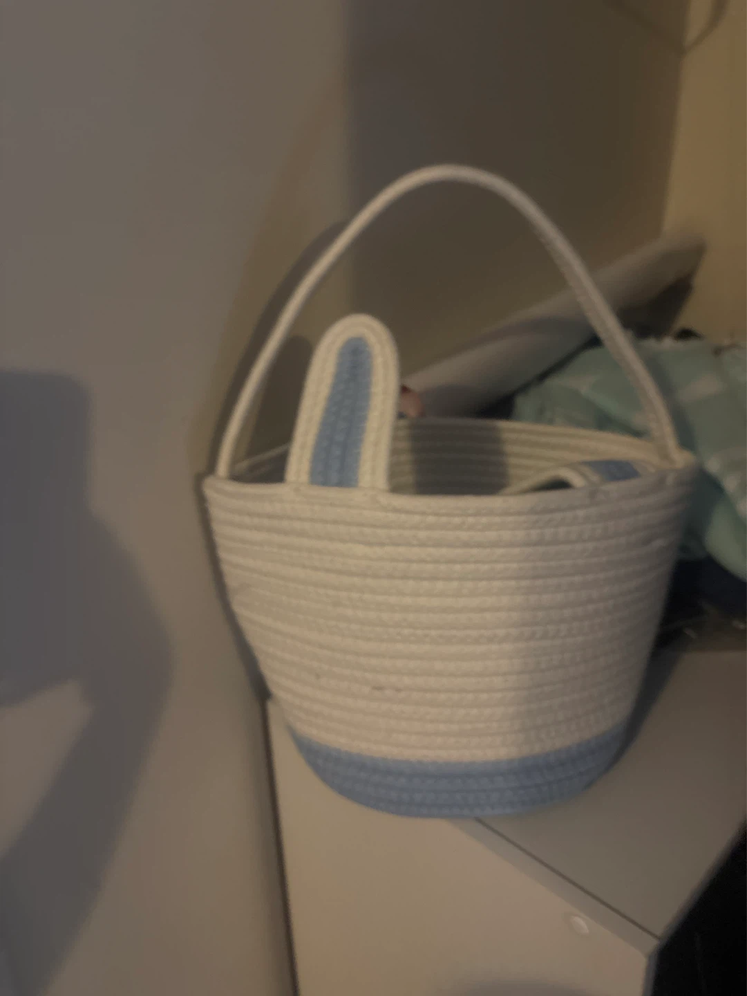 Rope Easter Basket with Bunny Ears
