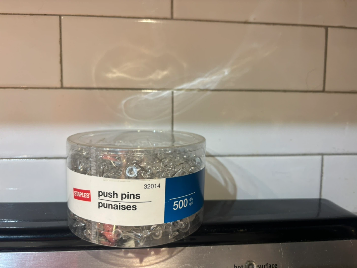 Staples Push Pins - Clear - 500 Pack