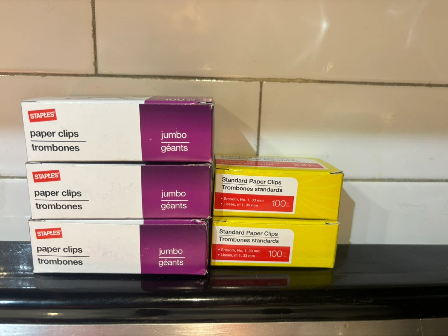 Staples Jumbo & Standard Paper Clips (3 Boxes)