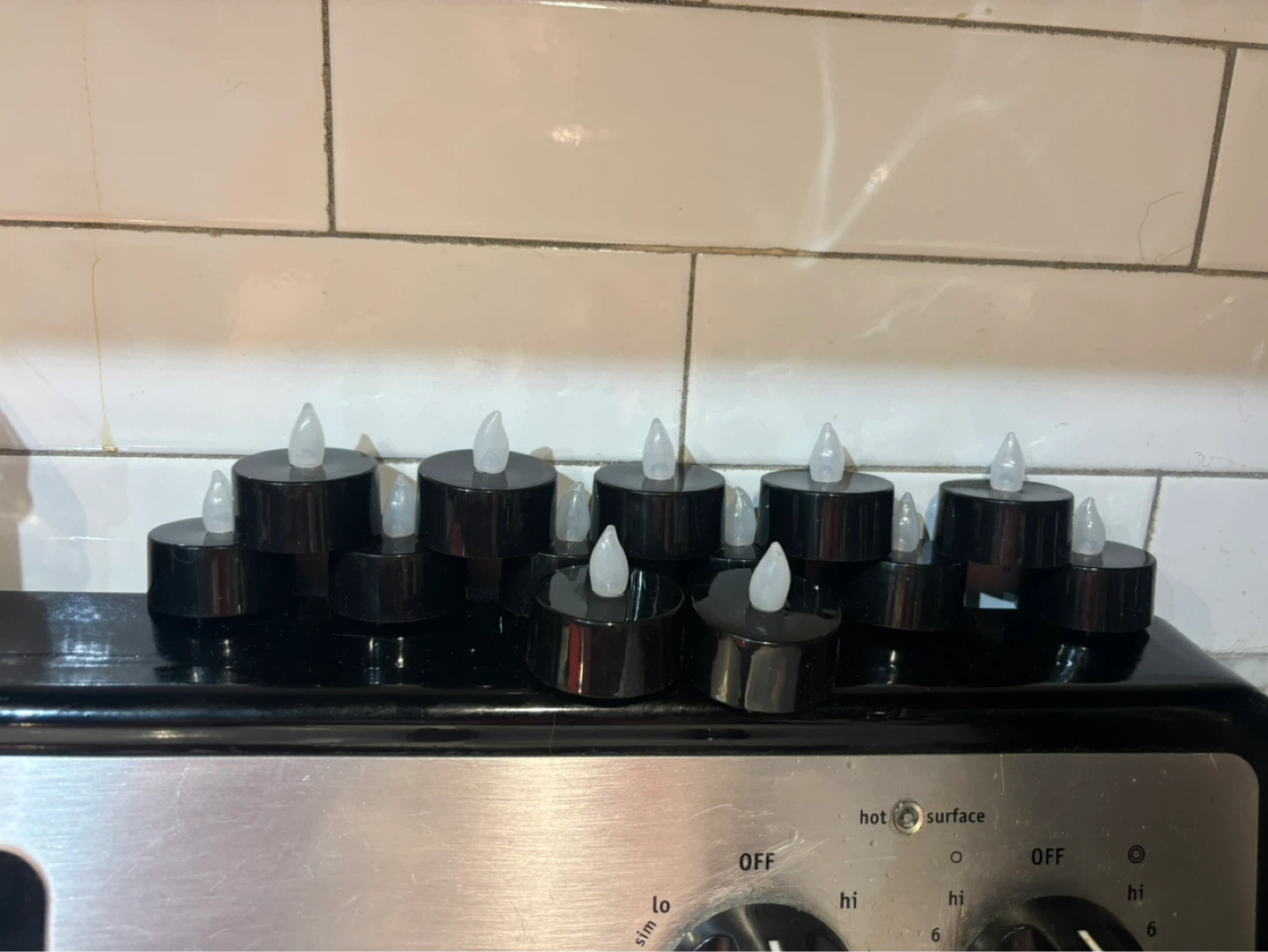 Brand new Set of 13 Black LED Tea Lights