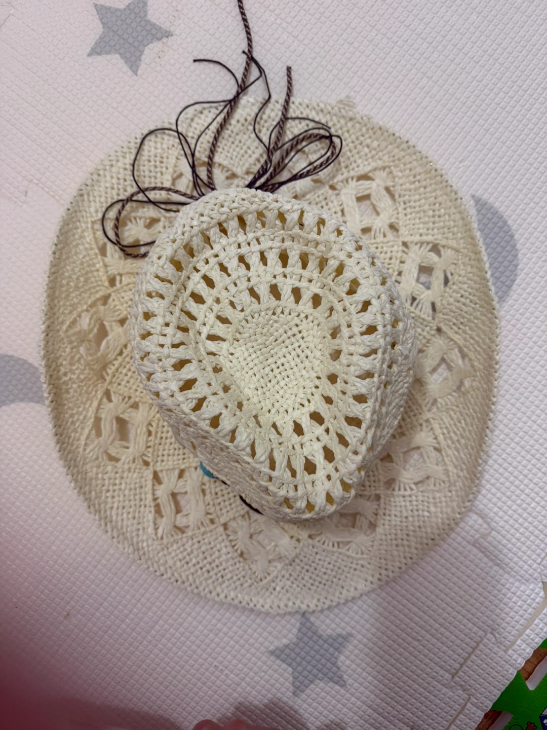Woven Paper Sun Hat with Beads - photo 3