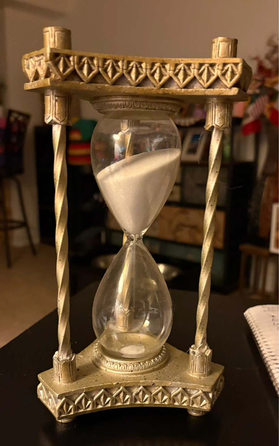 Ornate Gold Hourglass Timer