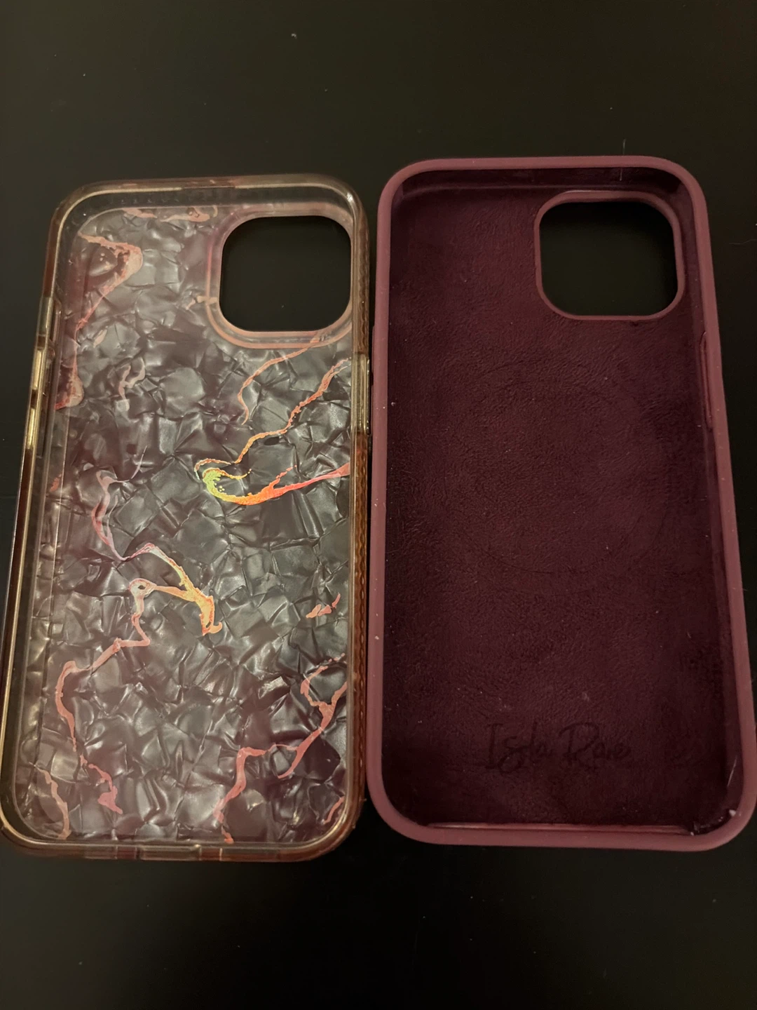Isla Rose iPhone 14 Case - Burgundy & Marble - photo 3