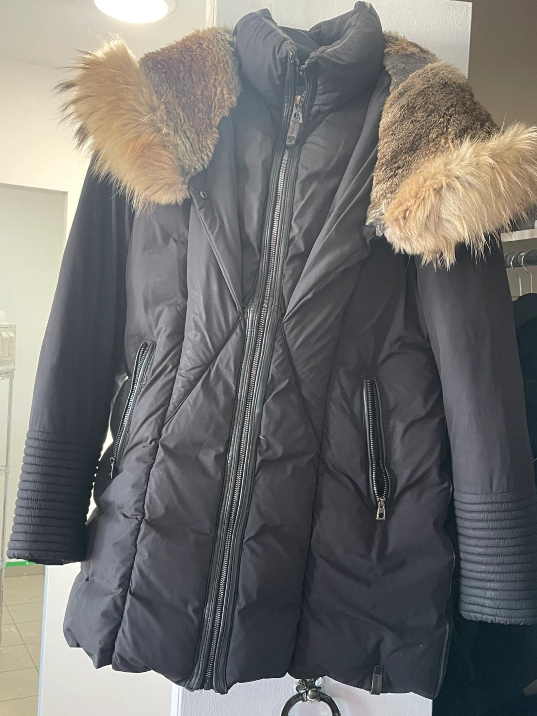 Rudsak Black Puffer Jacket with Fur Trim - photo 5