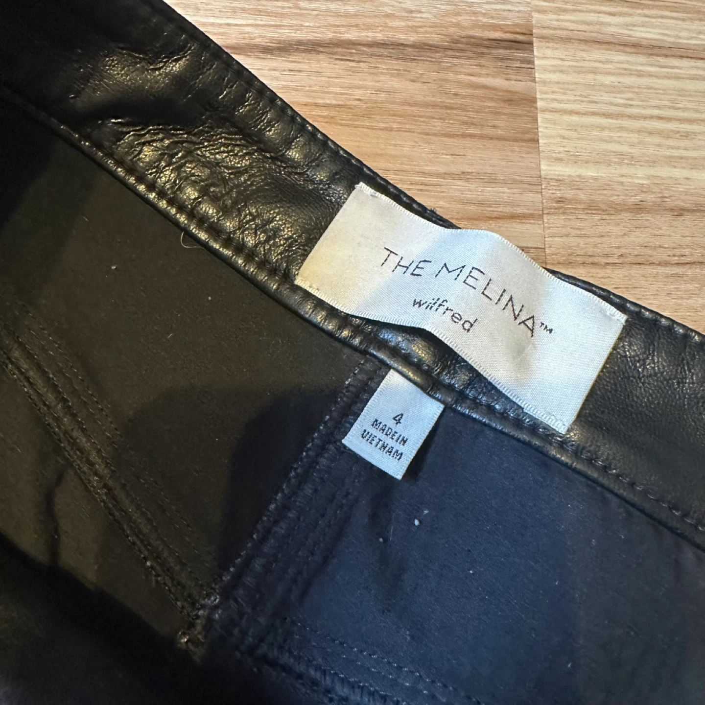 Wilfred "The Melina" Leather Pants Black Size 4 - photo 5