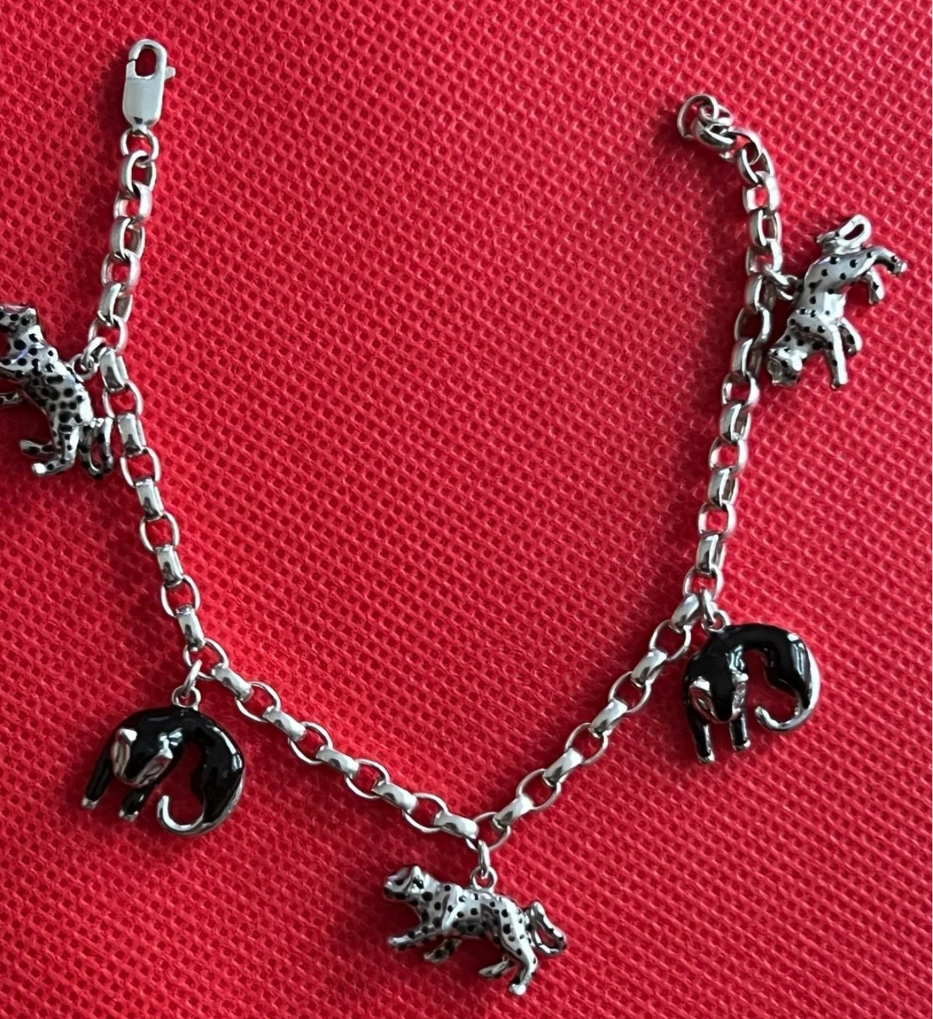 Leopard and Black Cat Charm Bracelet - photo 3
