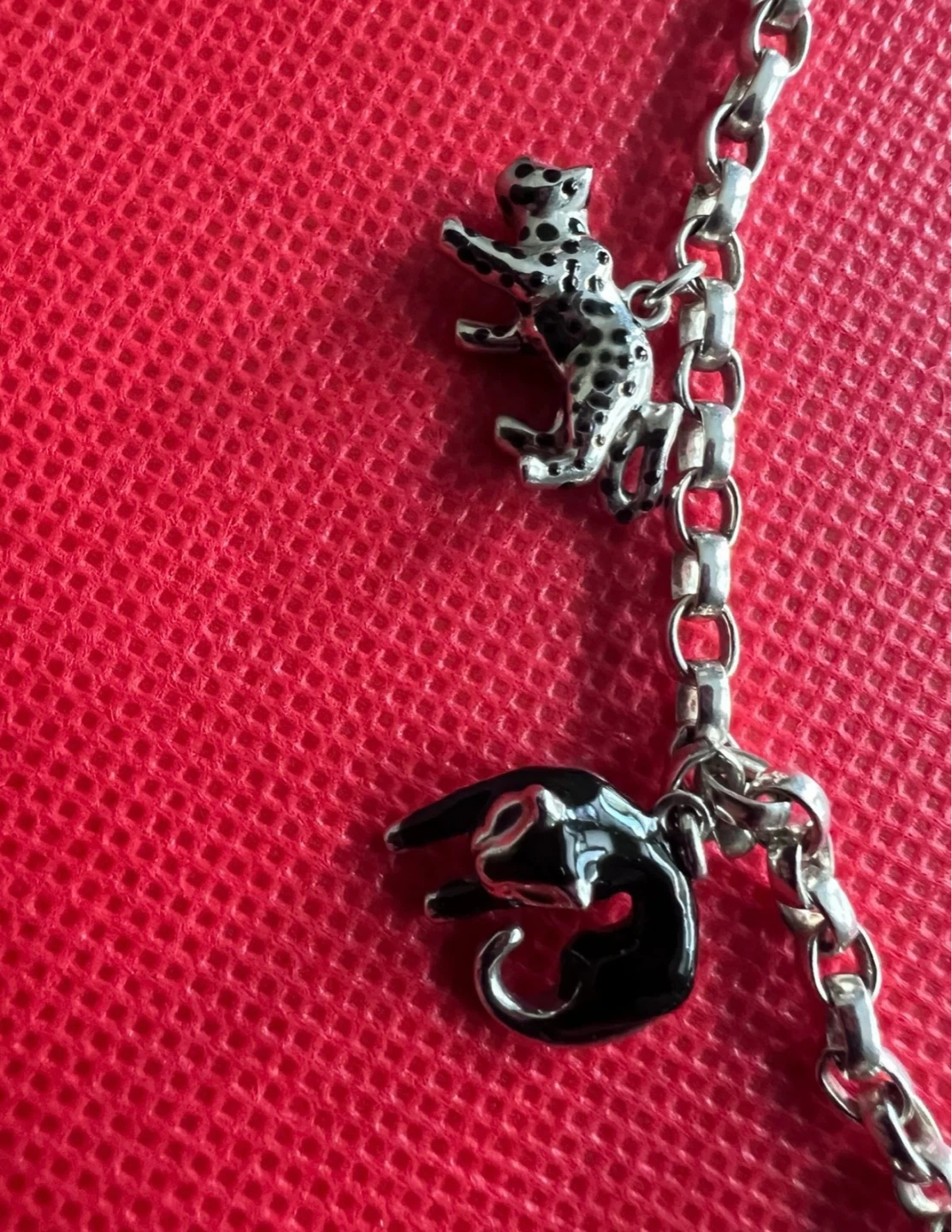 Leopard and Black Cat Charm Bracelet - photo 2
