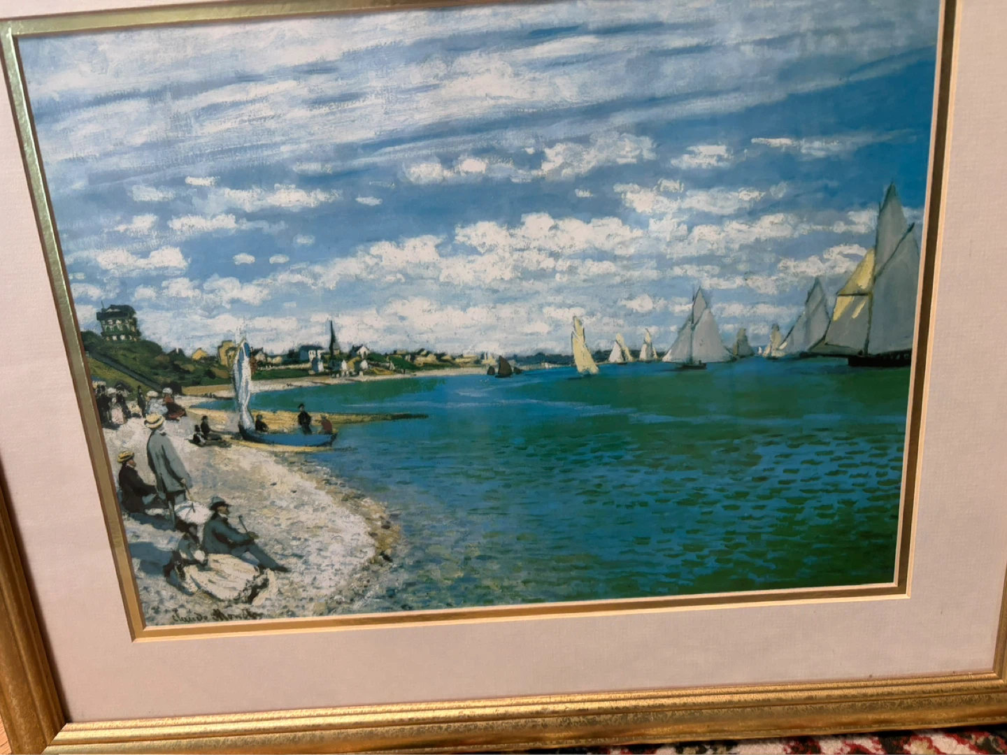 Framed Monet Water Lilies and Sailboats Prints - photo 3