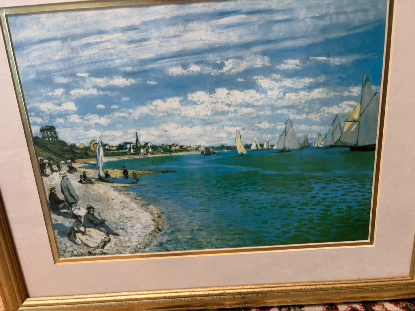 Framed Monet Water Lilies and Sailboats Prints - photo 3