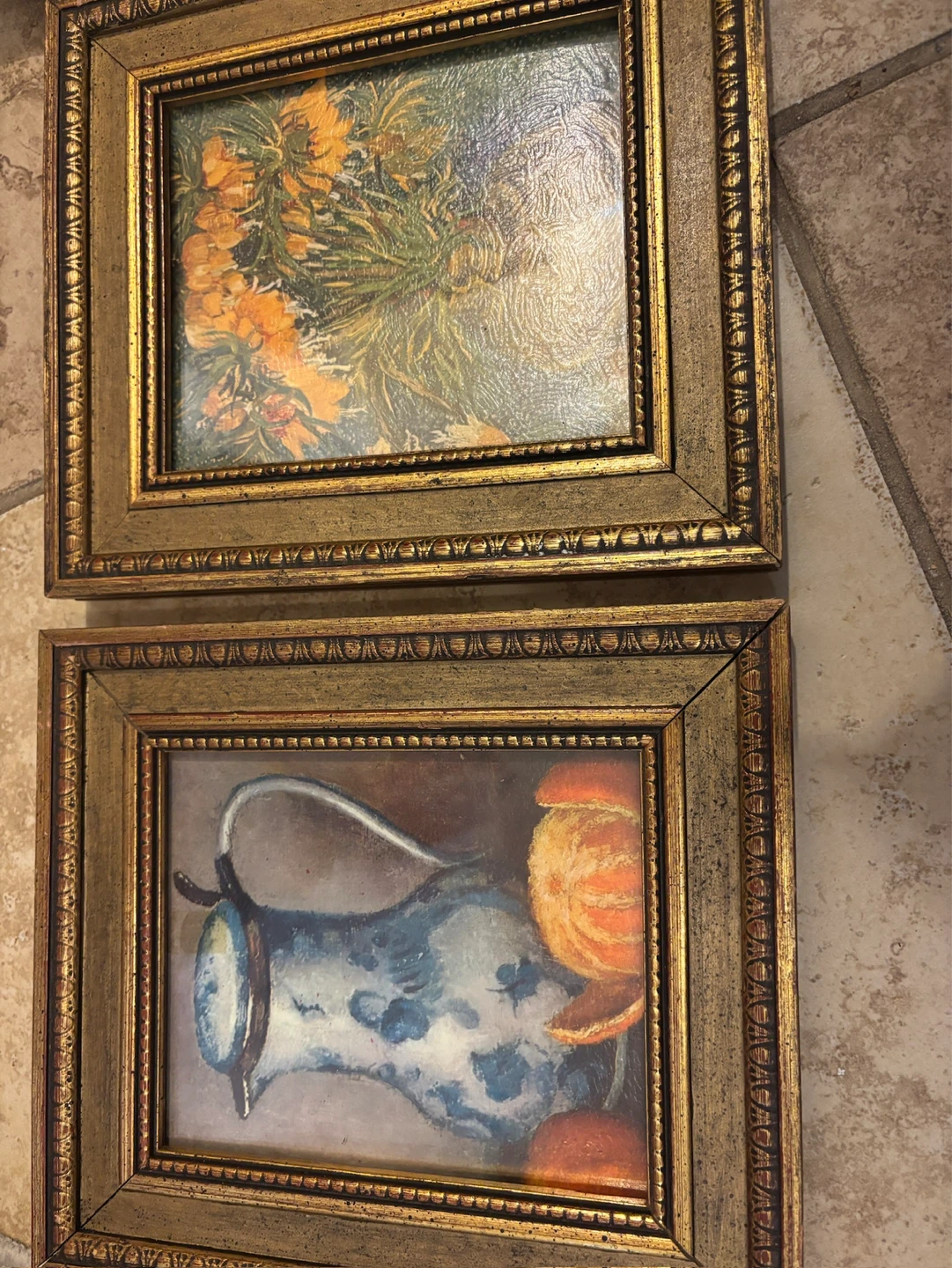 Set of 2 Framed Small Paintings - Still Life & Floral