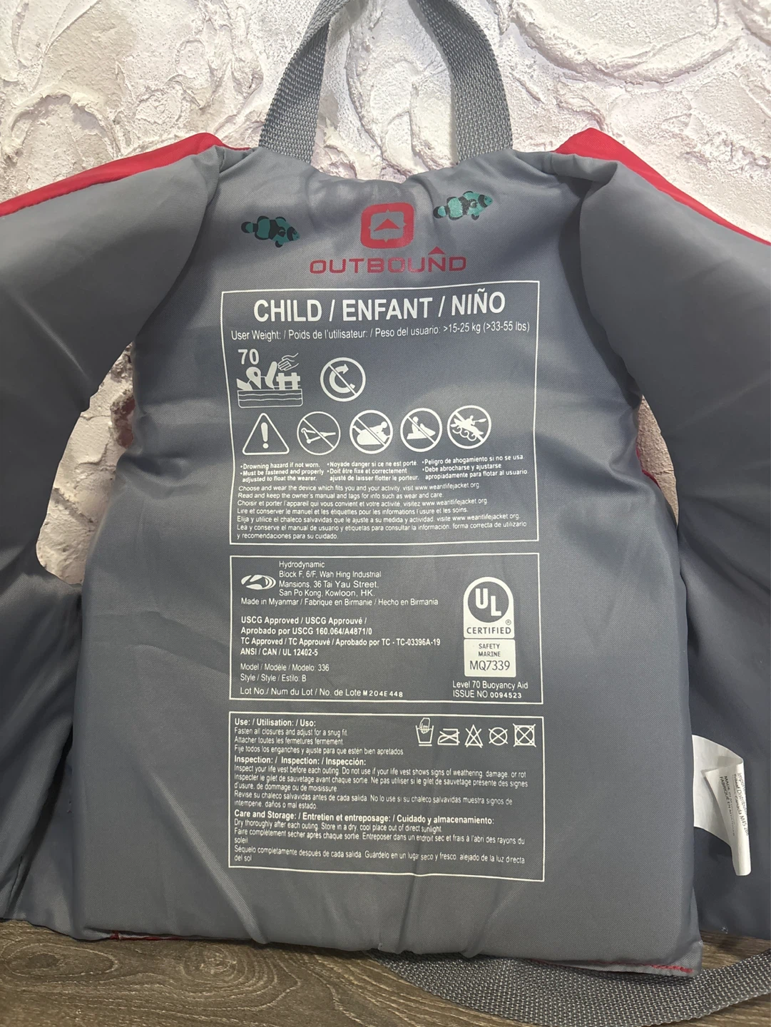 Outbound Child Life Jacket - Red (33-55 lbs) - photo 2