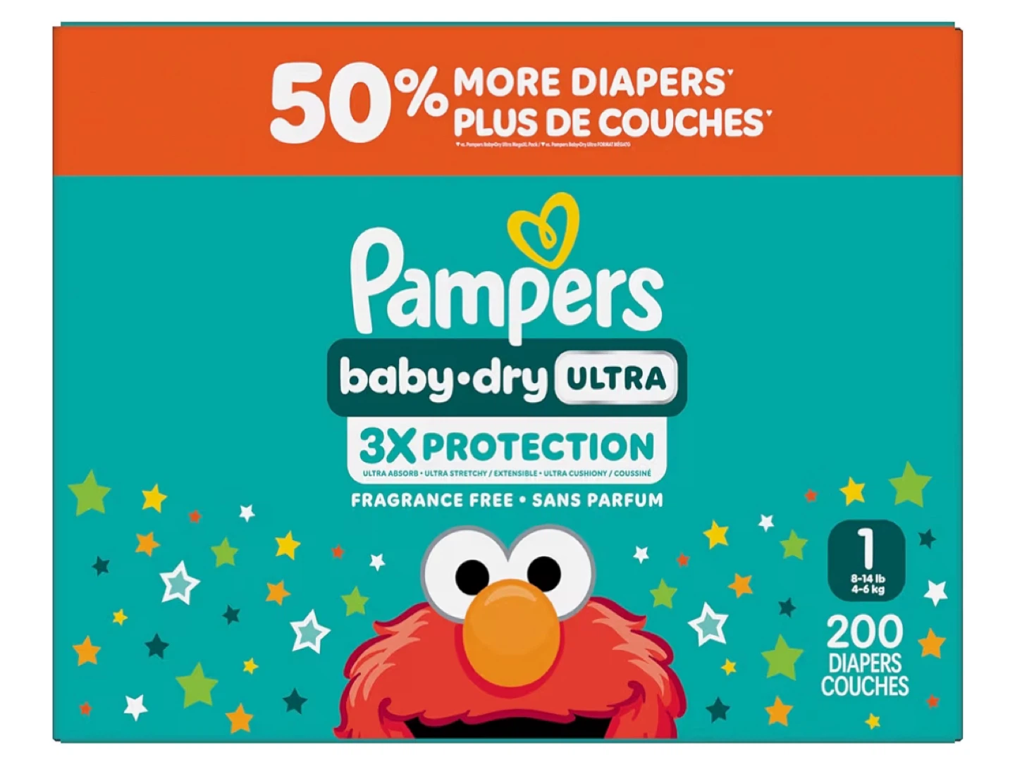 Pampers Baby-Dry Ultra Size 1 Diapers - 200 Count