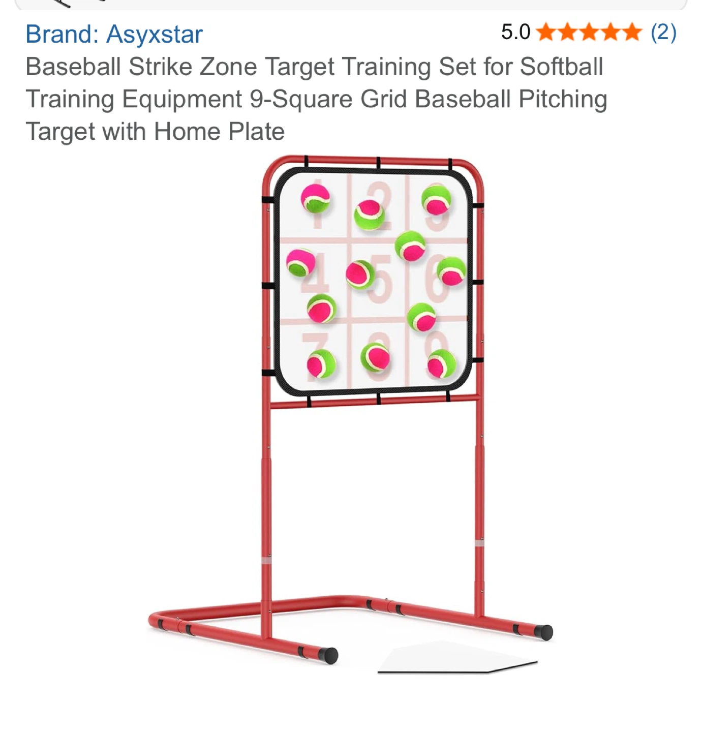 Asyxstar Baseball Strike Zone Target Training Set