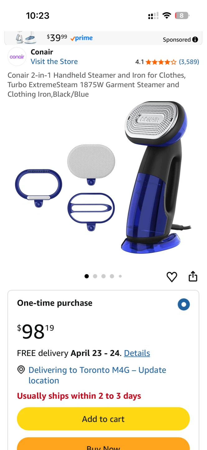 Conair 2-in-1 Handheld Steamer and Iron Accessories - photo 3