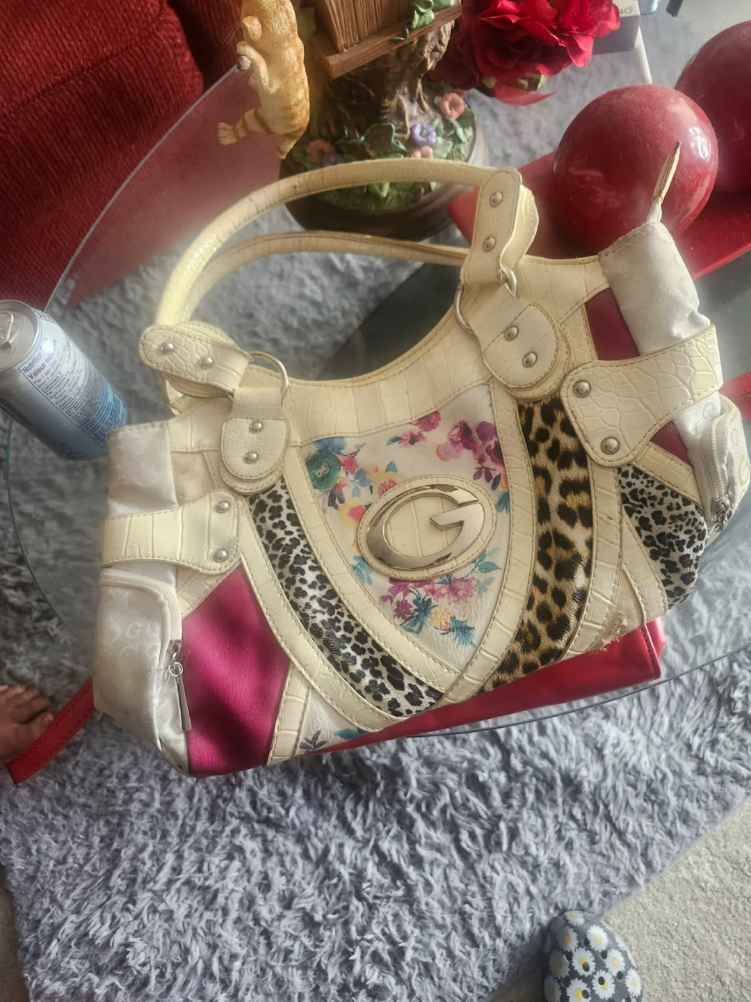 Guess Patchwork Satchel Bag