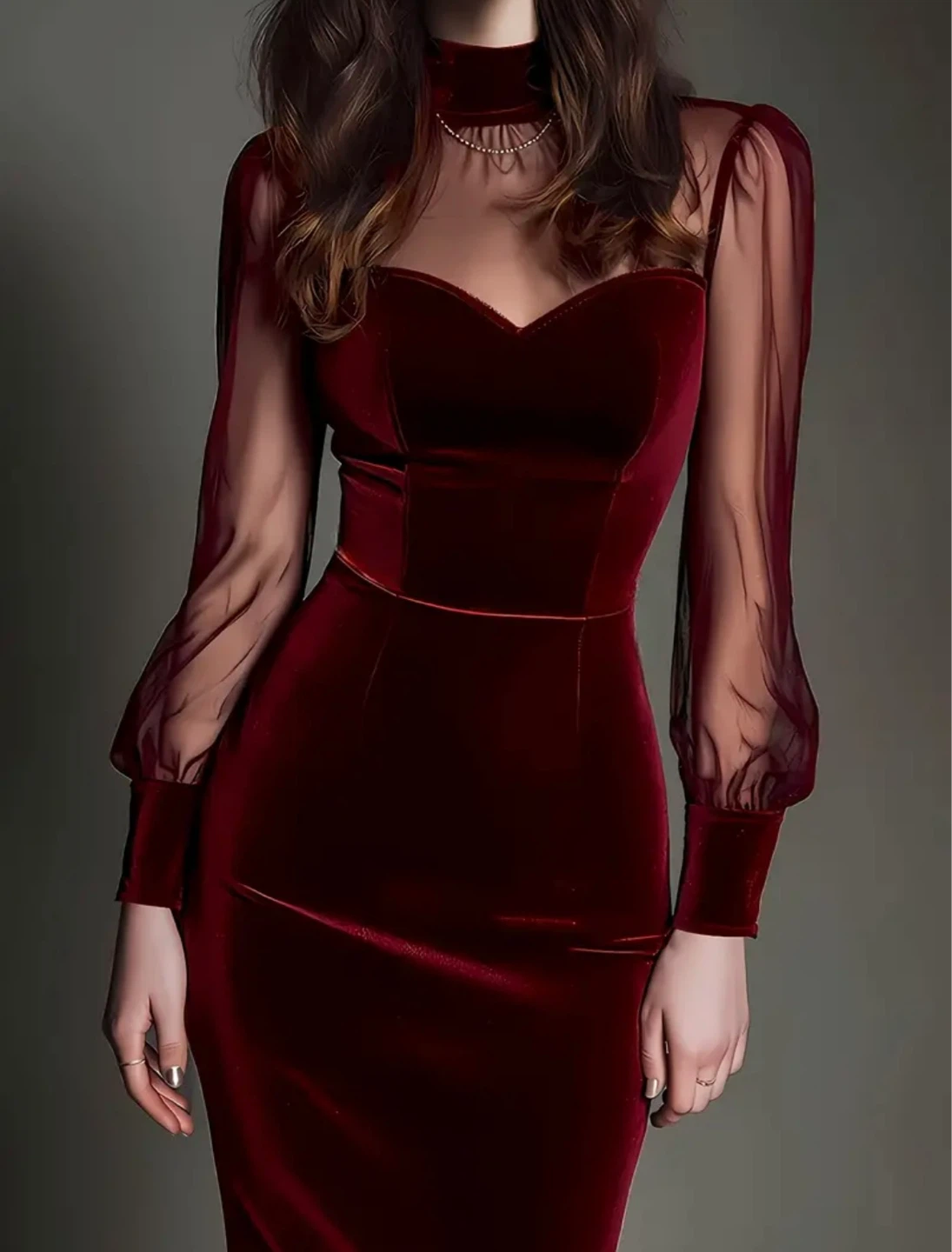 New Women's Burgundy Dress - photo 3
