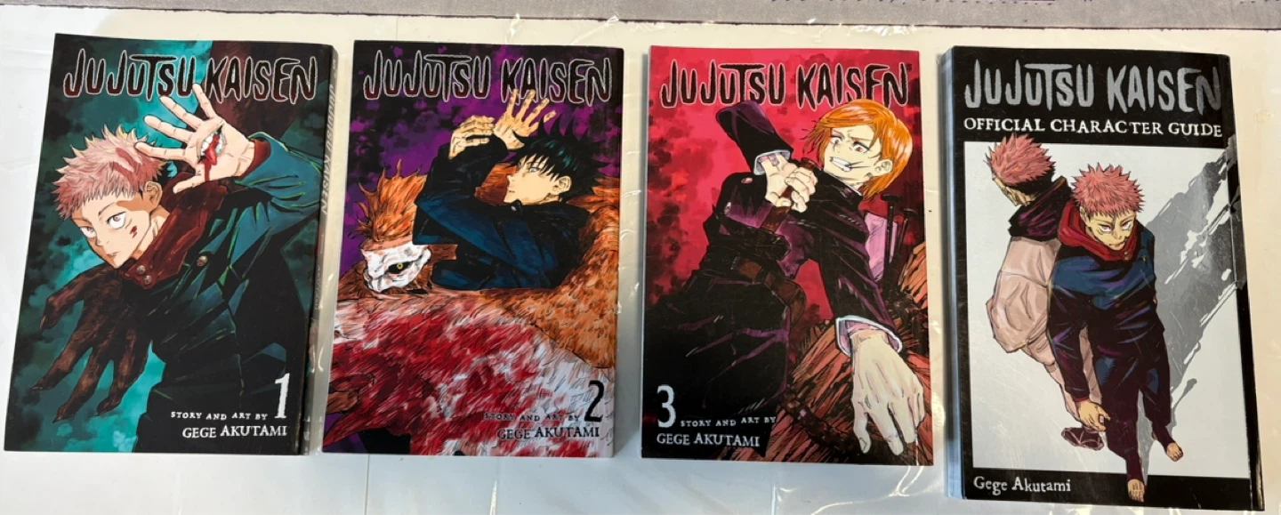 Jujutsu Kaisen Manga Volumes 1-3 & Official Character Guide